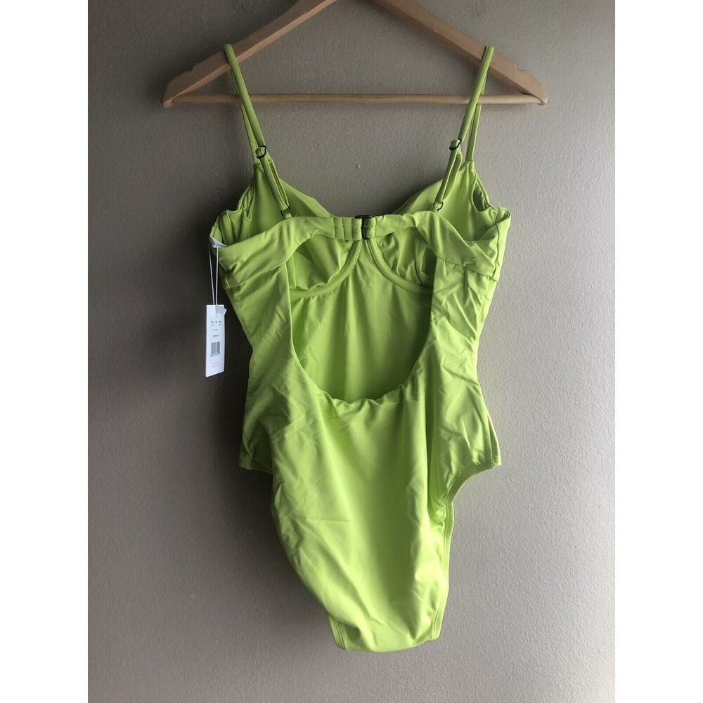 NEW Andie Swim The Bermuda One Piece Swimsuit Neon Yellow Size Large - Picture 7 of 11